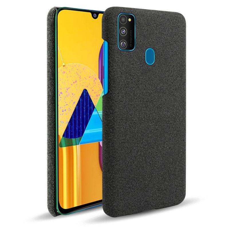 Case Kuoret Samsung Galaxy M21 Harmaa Musta Puhelinkuoret Ksq-Kankaan Rakenne