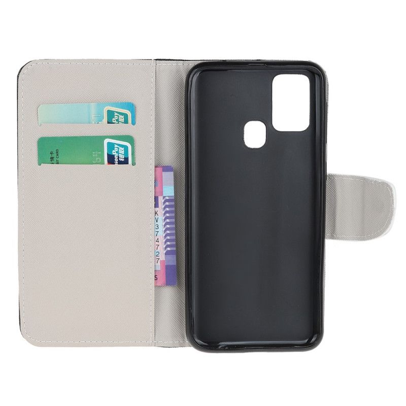 Flip Case Samsung Galaxy M21 Retro Eiffel-Torni