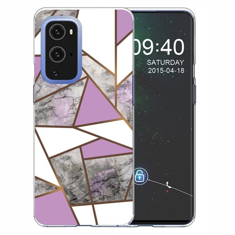 Case Kuoret OnePlus 9 Valkoinen Musta Puhelinkuoret Geometrinen Marmori