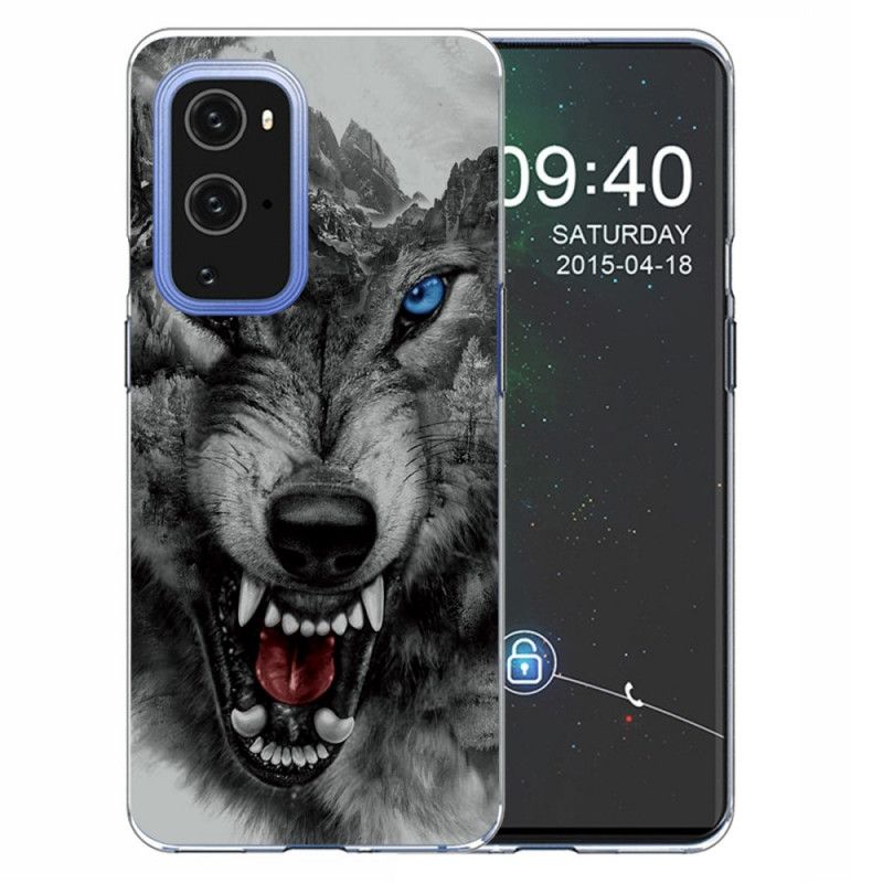 Kuori OnePlus 9 Harmaa Musta Ylevä Susi