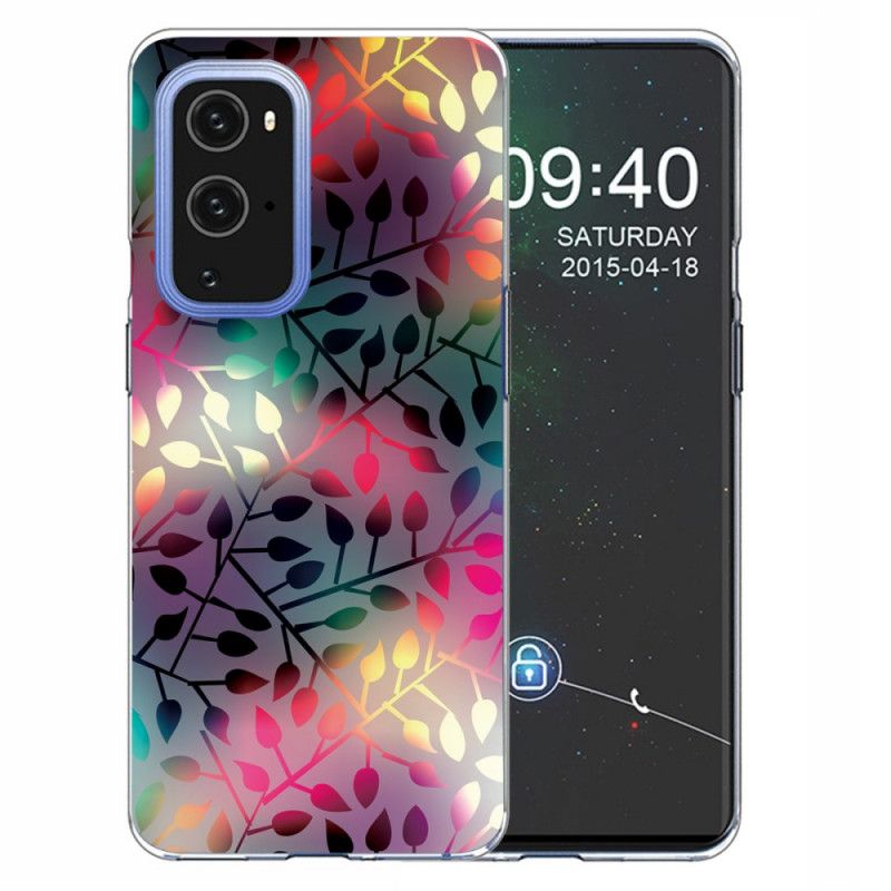 Kuori OnePlus 9 Tummanpunainen Vihreä Lähtee