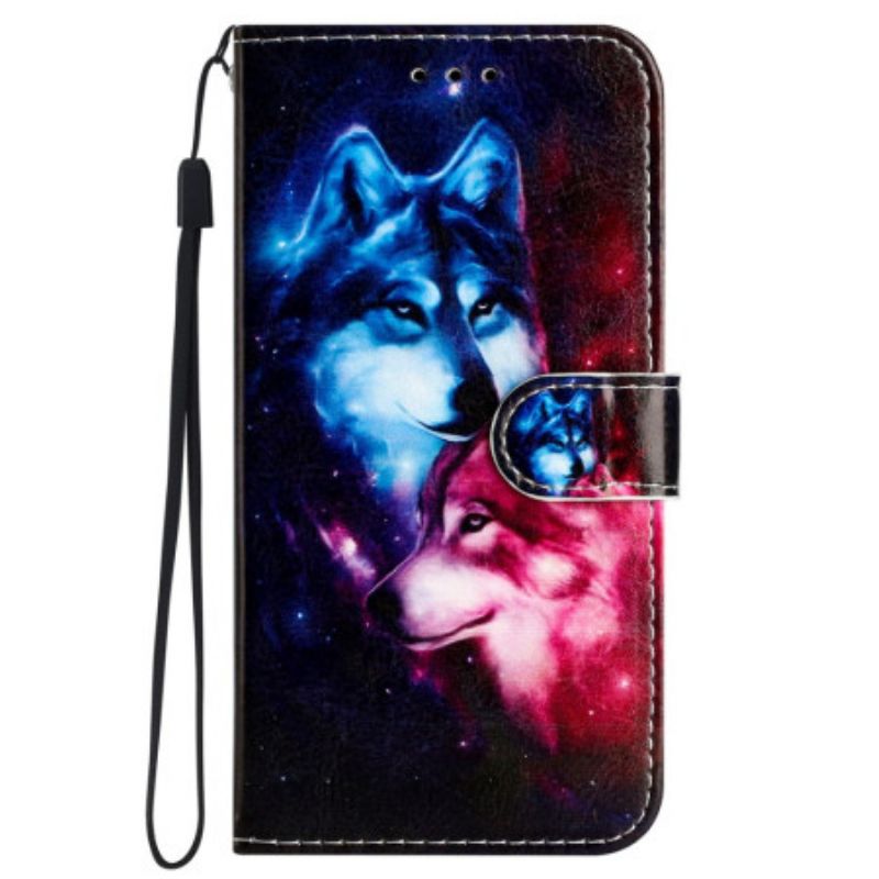 Kotelot iPhone 16 Pro Lanyard Wolves