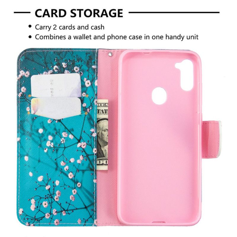 Flip Case Samsung Galaxy M11 Kukkiva Puu