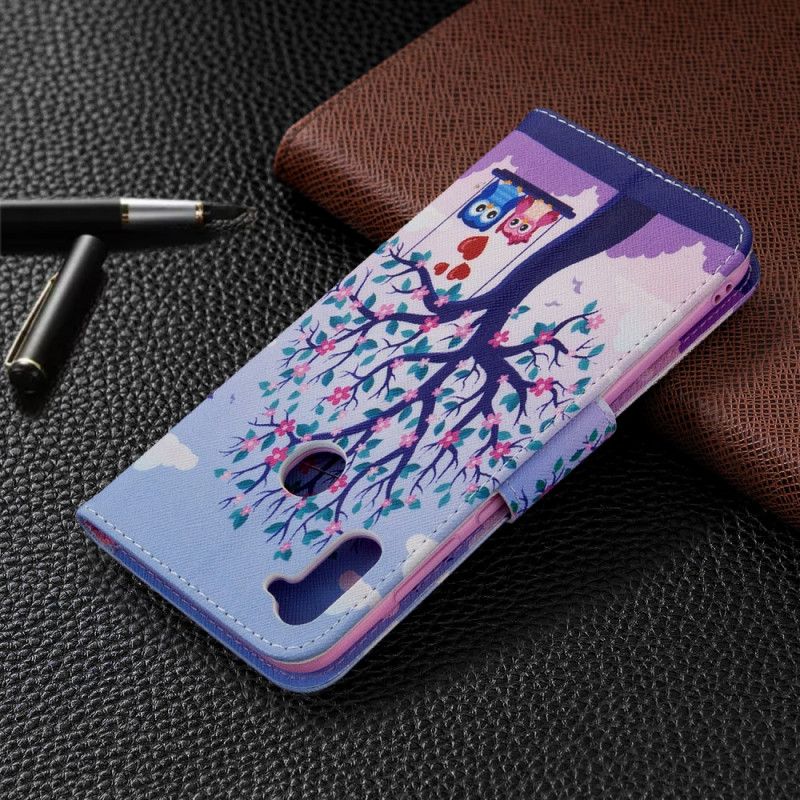 Flip Case Samsung Galaxy M11 Pöllöt Keinussa