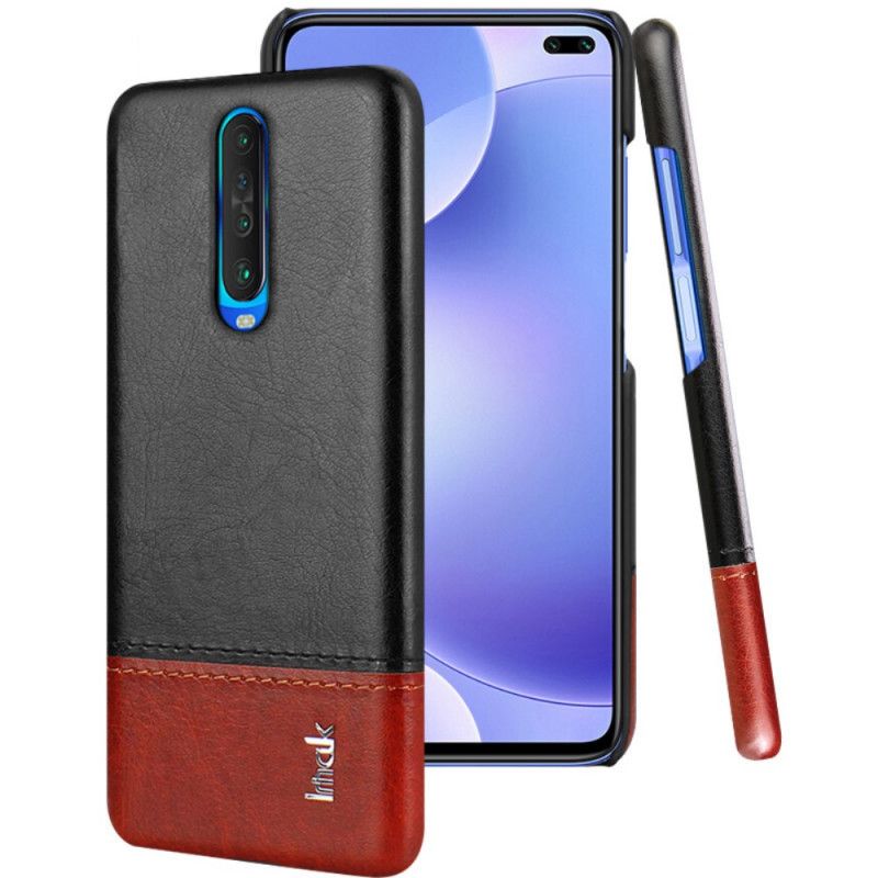 Case Kuoret Xiaomi Redmi K30 Punainen Musta Puhelinkuoret Imak Ruiyi -Sarjan Nahkaefekti