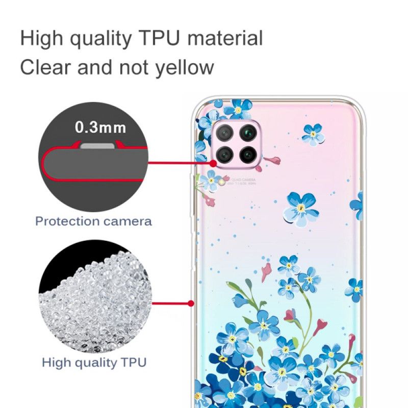 Case Kuoret Huawei P40 Lite Puhelinkuoret Kimppu Sinisiä Kukkia