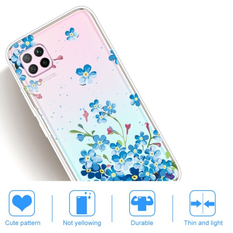 Case Kuoret Huawei P40 Lite Puhelinkuoret Kimppu Sinisiä Kukkia