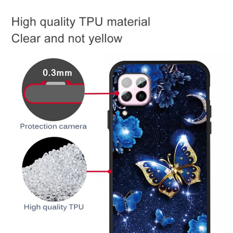 Case Kuoret Huawei P40 Lite Puhelinkuoret Kultainen Perhonen