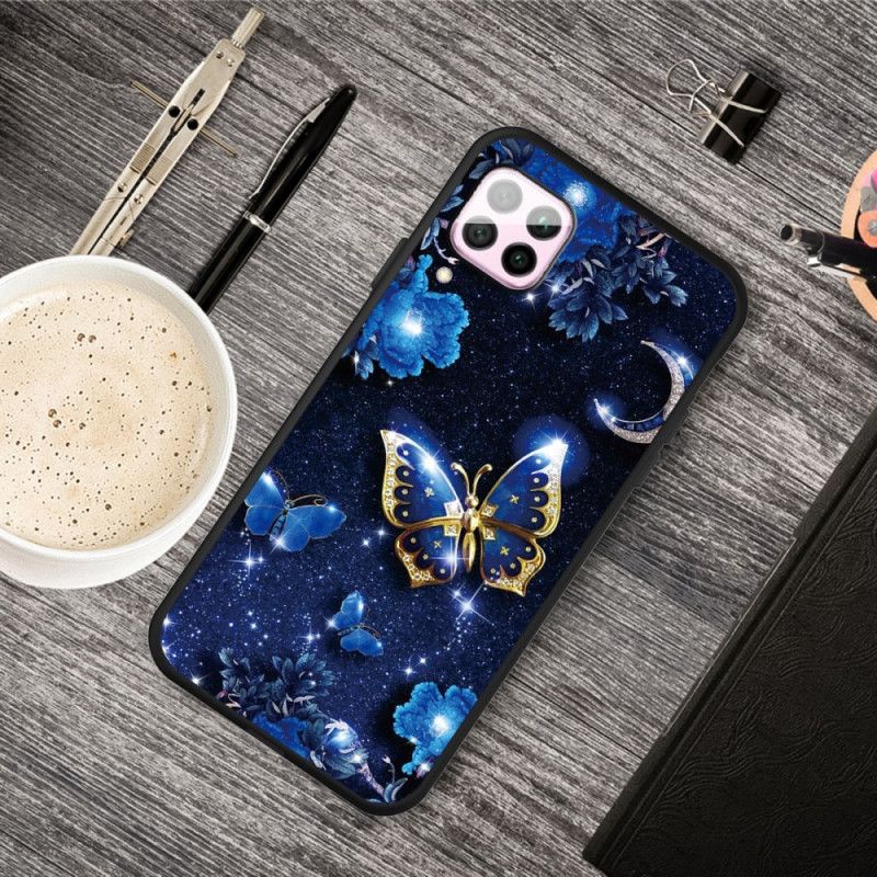 Case Kuoret Huawei P40 Lite Puhelinkuoret Kultainen Perhonen