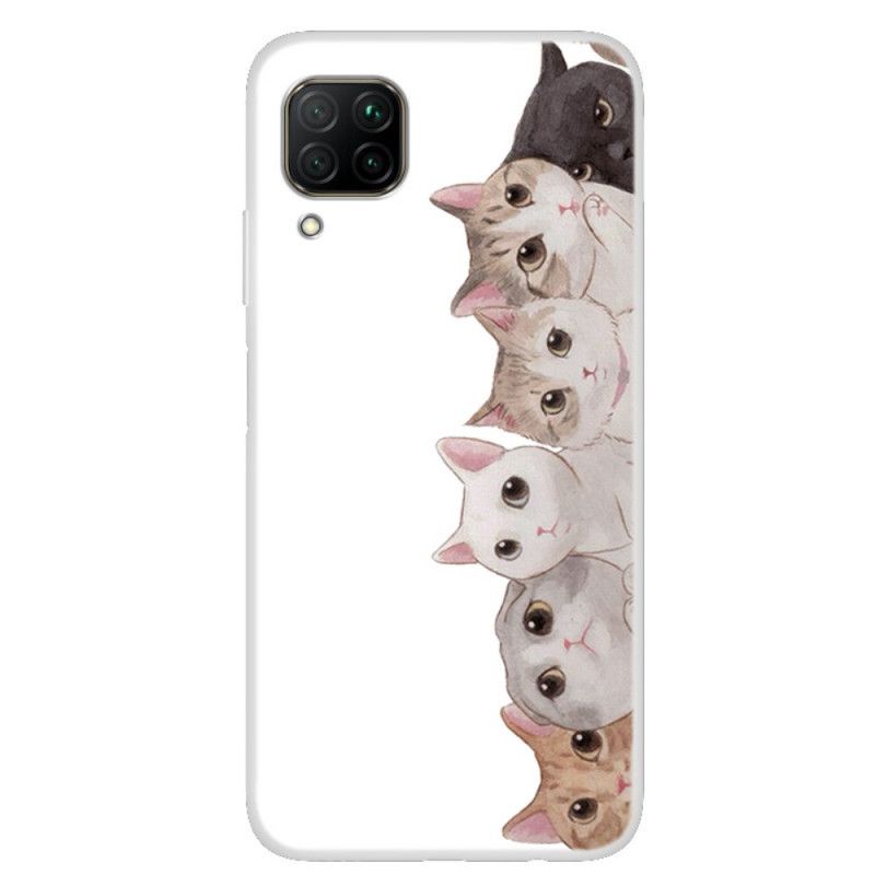 Case Kuoret Huawei P40 Lite Puhelinkuoret Kuuntelevat Kissat