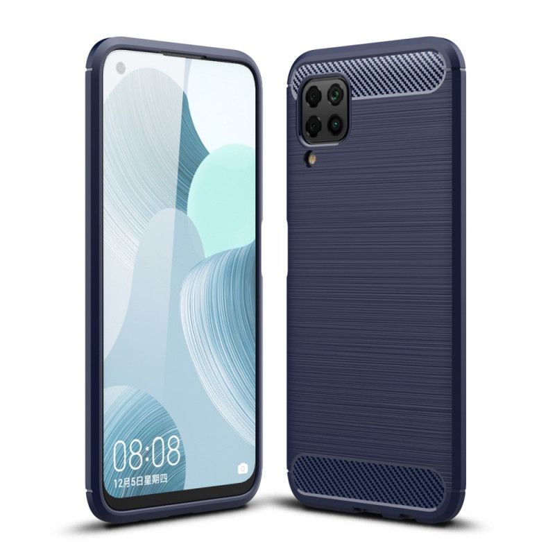 Case Kuoret Huawei P40 Lite Punainen Musta Puhelinkuoret Harjattu Hiilikuitu