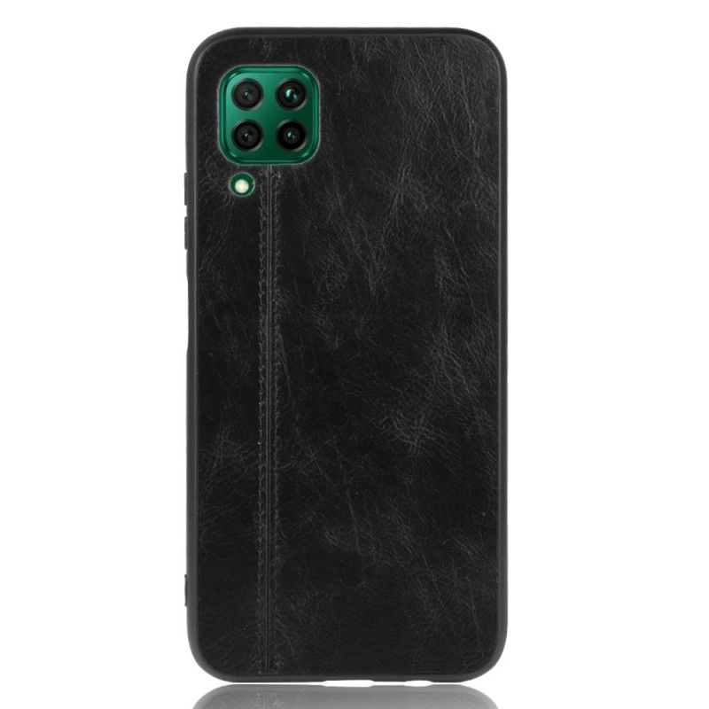 Case Kuoret Huawei P40 Lite Punainen Musta Puhelinkuoret Nahkainen Ommel