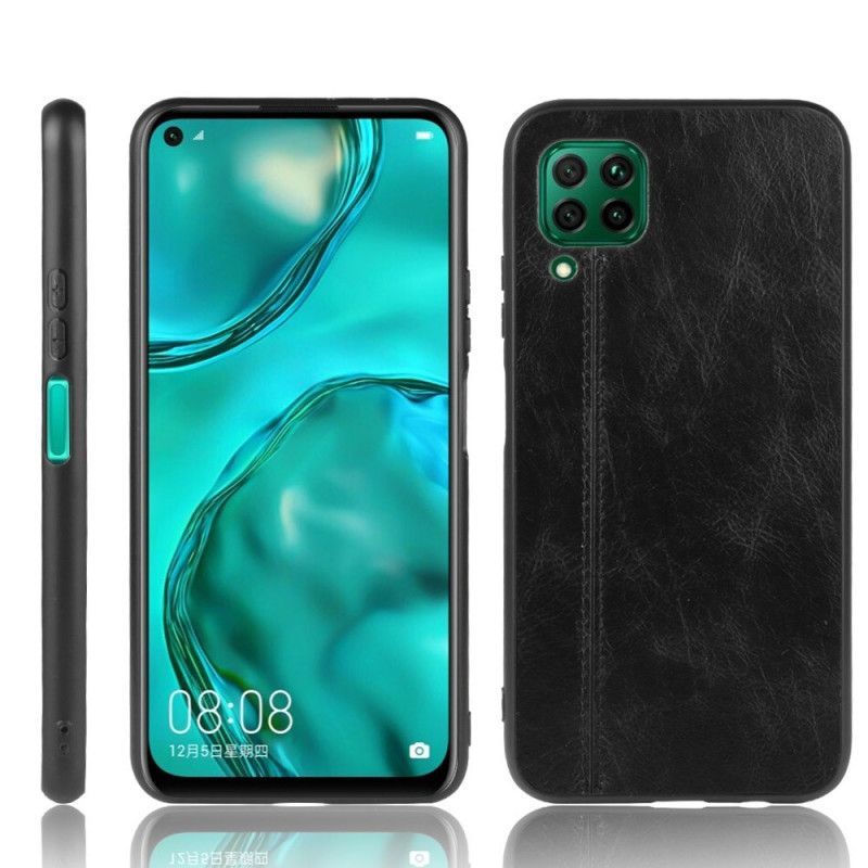 Case Kuoret Huawei P40 Lite Punainen Musta Puhelinkuoret Nahkainen Ommel