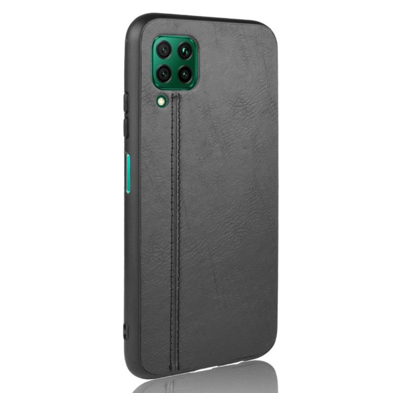 Case Kuoret Huawei P40 Lite Punainen Musta Puhelinkuoret Nahkainen Ommel