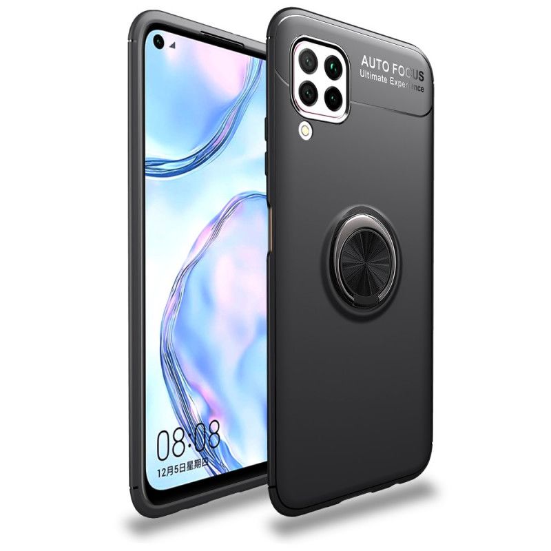 Case Kuoret Huawei P40 Lite Punainen Musta Puhelinkuoret Pyörivä Rengas