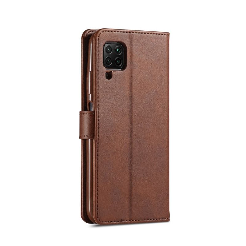 Flip Case Huawei P40 Lite Harmaa Musta Lcimeeke Nahkaefekti