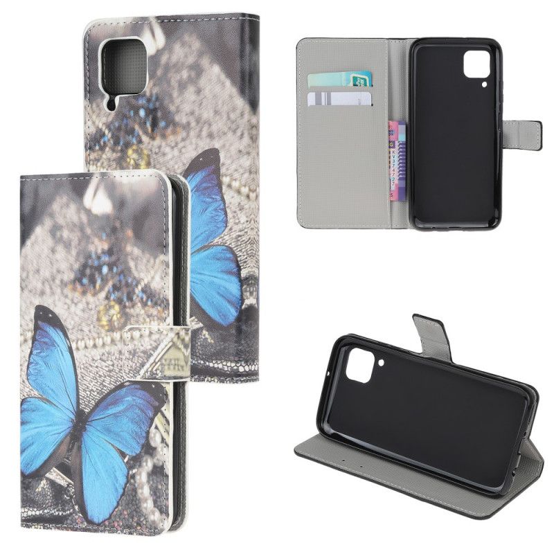 Flip Case Huawei P40 Lite Sininen Perhonen