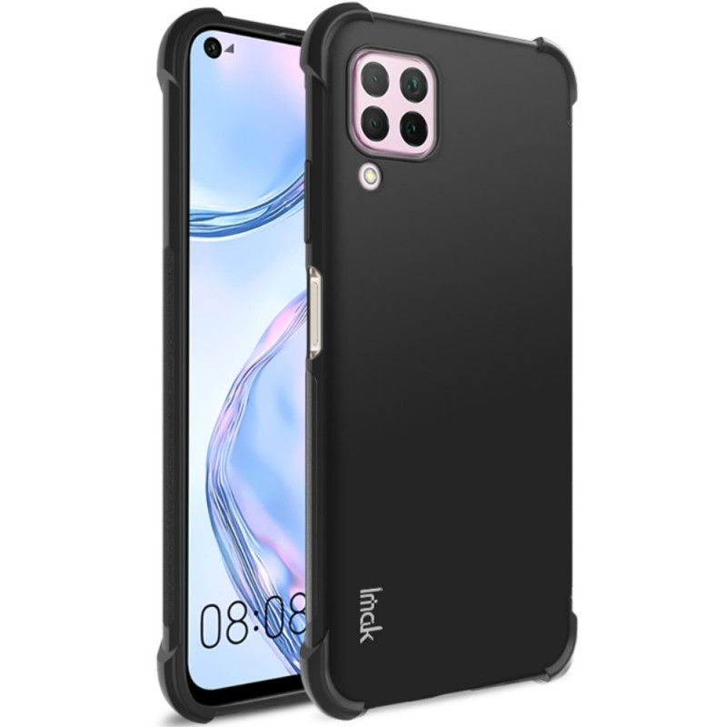 Kuori Huawei P40 Lite Harmaa Musta Joustava Silikoni-Imak