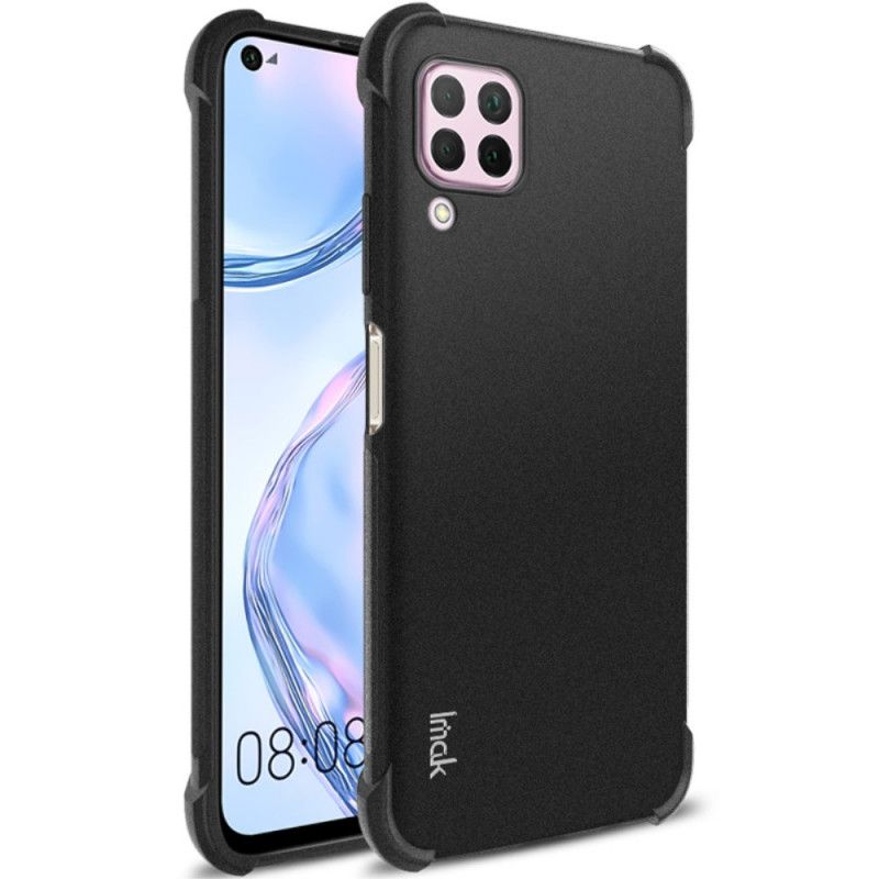 Kuori Huawei P40 Lite Harmaa Musta Joustava Silikoni-Imak