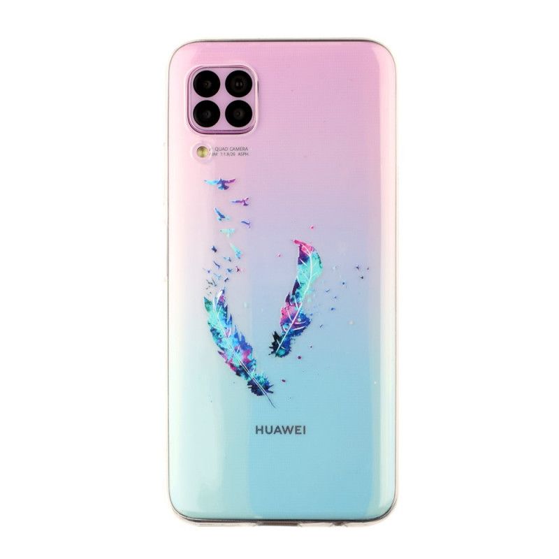 Kuori Huawei P40 Lite Läpinäkyvät Höyhenet