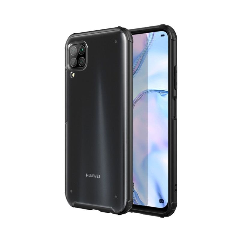 Kuori Huawei P40 Lite Punainen Musta Hybridisilikonivanteen Muotoilu