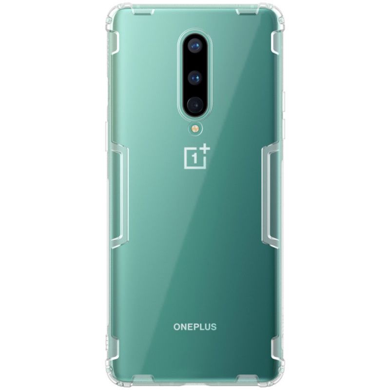 Case Kuoret OnePlus 8 Läpinäkyvä Harmaa Puhelinkuoret Vahvistettu Läpinäkyvä Nillkin