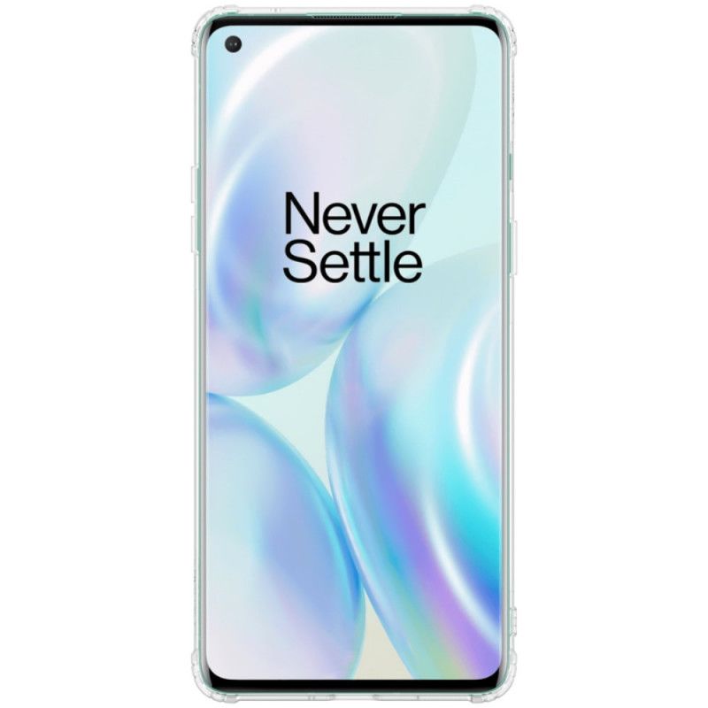 Case Kuoret OnePlus 8 Läpinäkyvä Harmaa Puhelinkuoret Vahvistettu Läpinäkyvä Nillkin