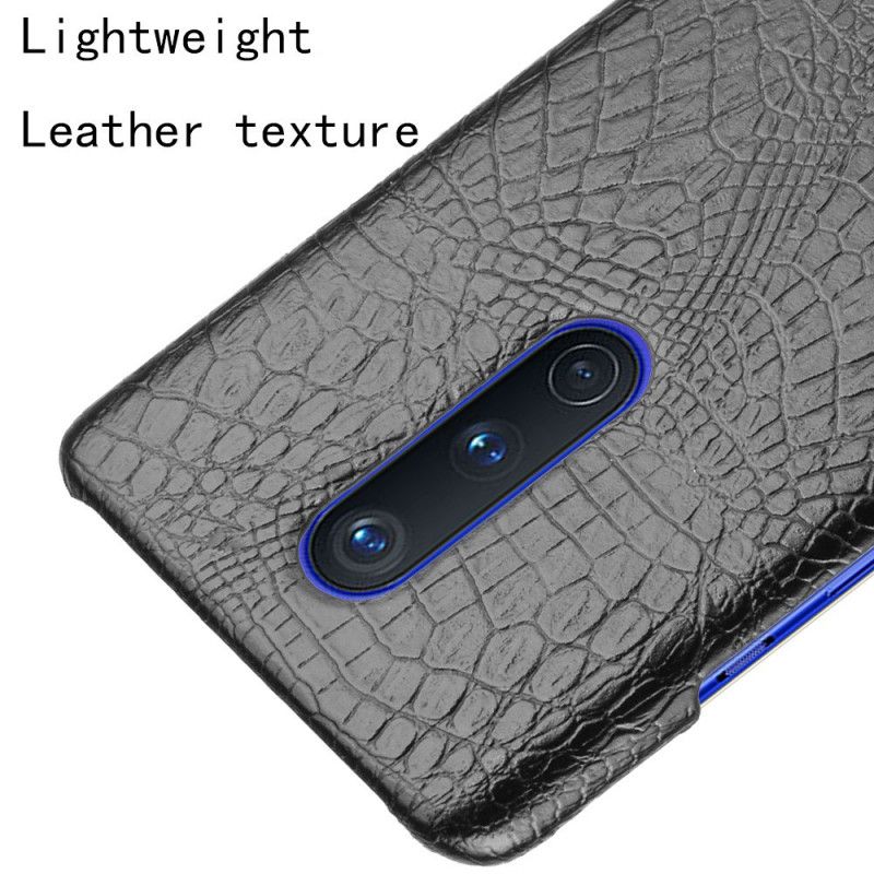 Case Kuoret OnePlus 8 Vaaleanpunainen Musta Puhelinkuoret Krokotiilin Ihovaikutus