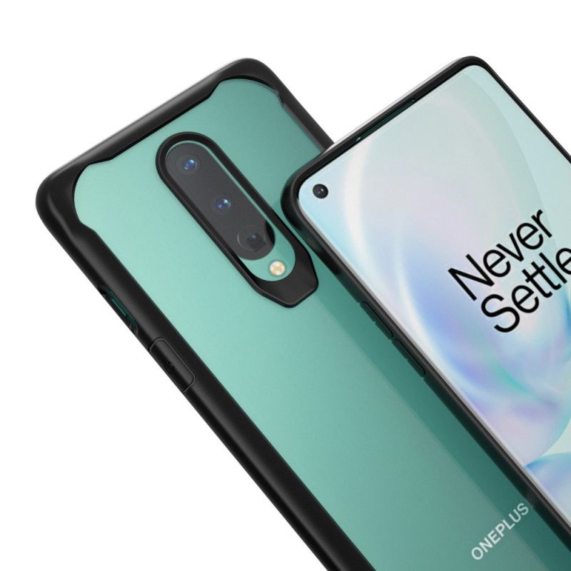 Kuori OnePlus 8 Punainen Musta Hybridiviistotut Reunat Suojakuori