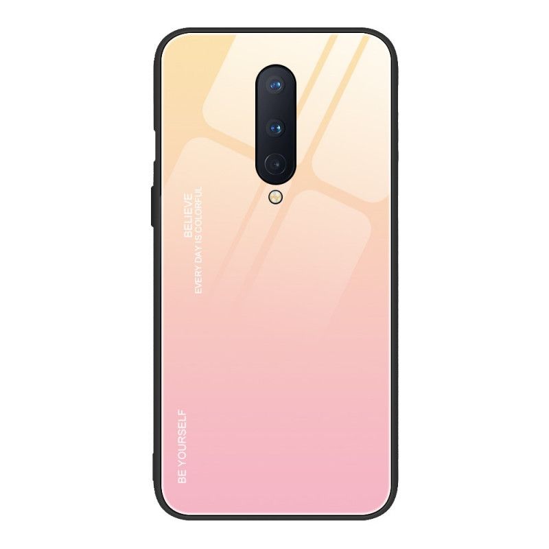 Kuori OnePlus 8 Vaalean Violetti Punainen Ole Itsesi Karkaistua Lasia