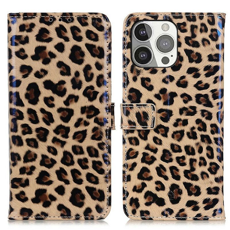 Flip Kotelot iPhone 13 Pro Leopard Suojakuori