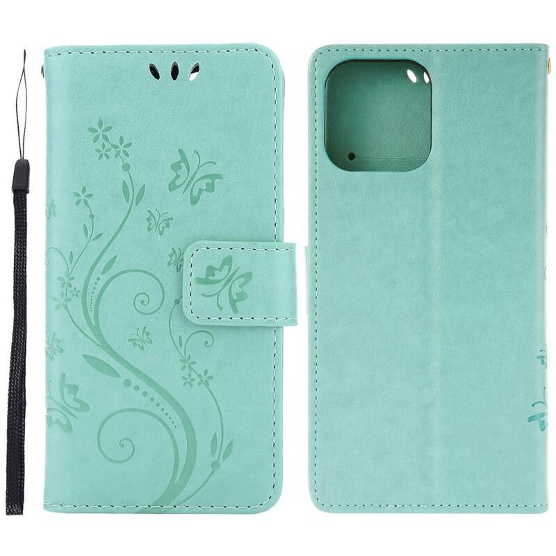 Flip Kotelot iPhone 13 Pro Strappy Graphic Flowers