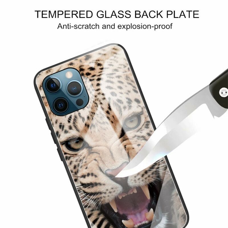 Kuori Case iPhone 13 Pro Puhelinkuoret Leopard Tempered Glass