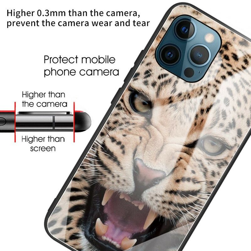 Kuori Case iPhone 13 Pro Puhelinkuoret Leopard Tempered Glass