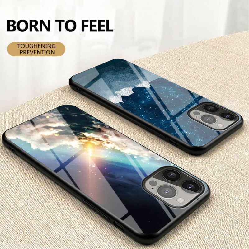 Kuori Case iPhone 13 Pro Puhelinkuoret Starry Sky Karkaistu Lasi