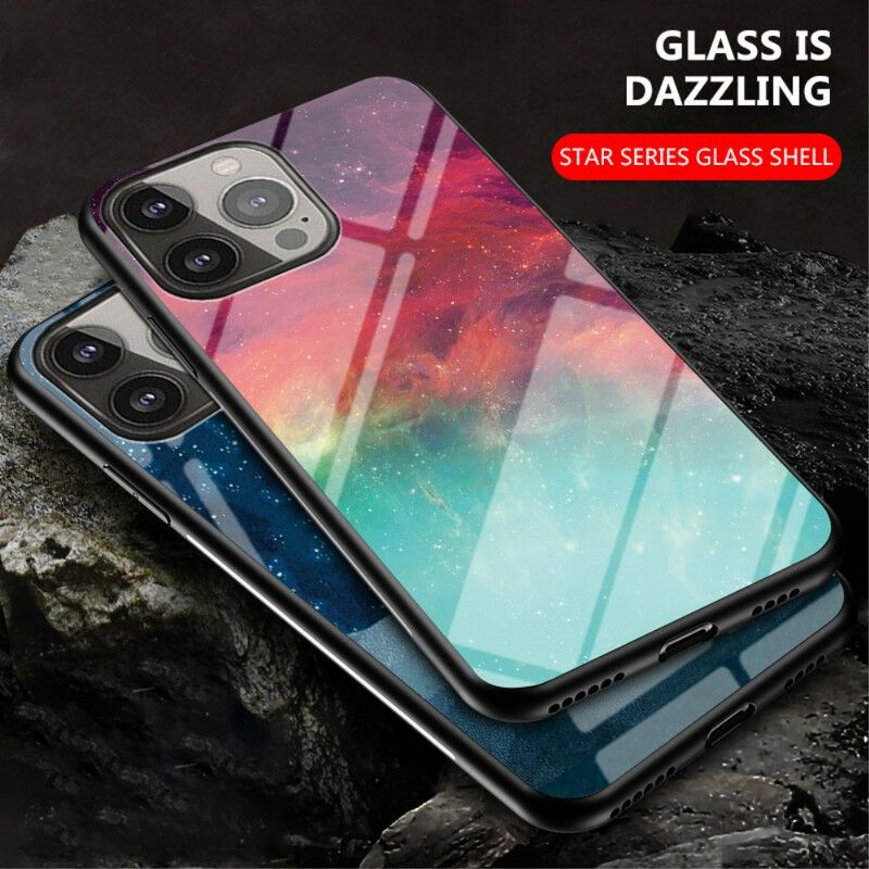 Kuori Case iPhone 13 Pro Puhelinkuoret Starry Sky Karkaistu Lasi