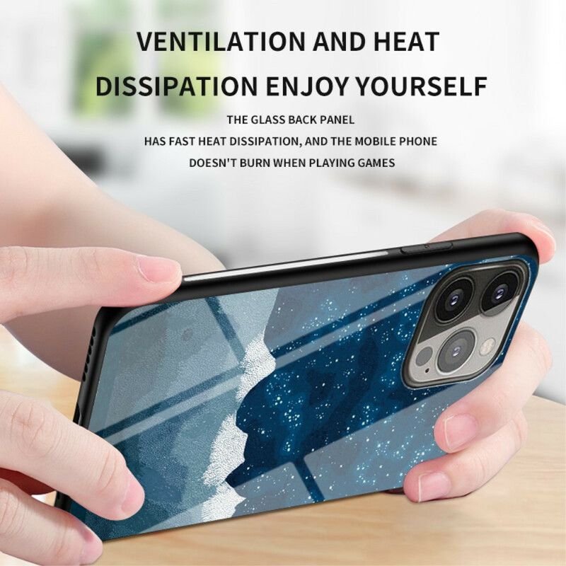 Kuori Case iPhone 13 Pro Puhelinkuoret Starry Sky Karkaistu Lasi