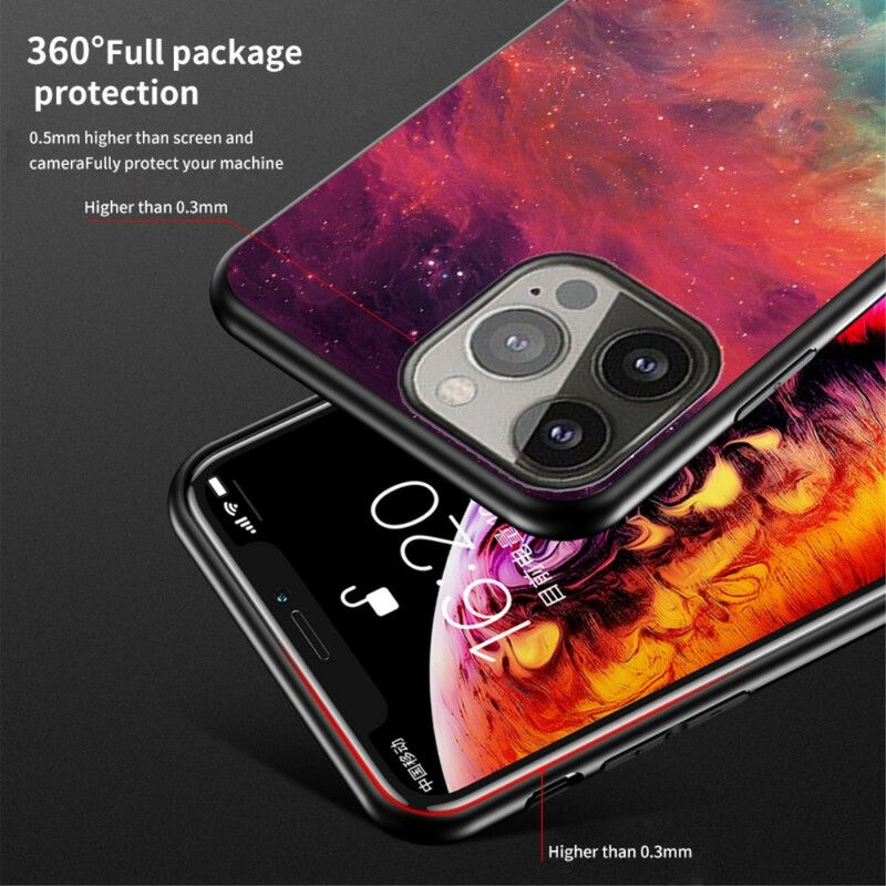 Kuori Case iPhone 13 Pro Puhelinkuoret Starry Sky Karkaistu Lasi