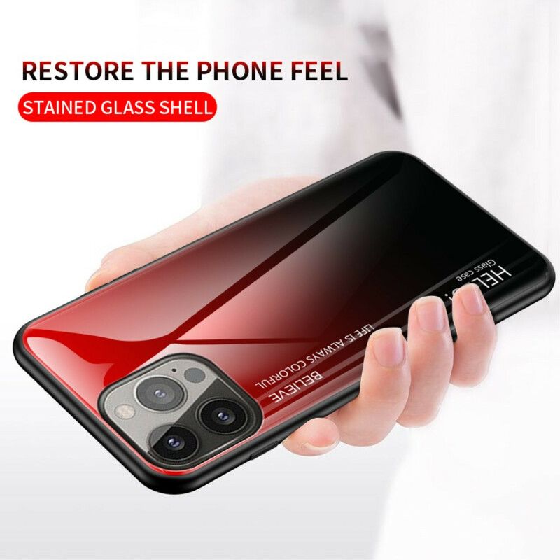 Kuori Case iPhone 13 Pro Puhelinkuoret Tempered Glass Hei