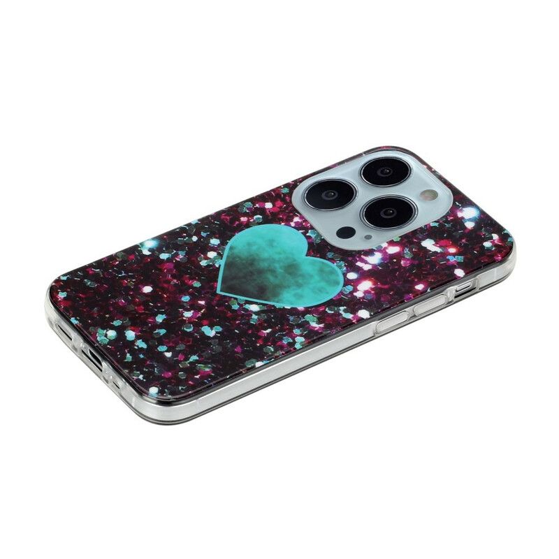 Kuori iPhone 13 Pro Glitter Marble