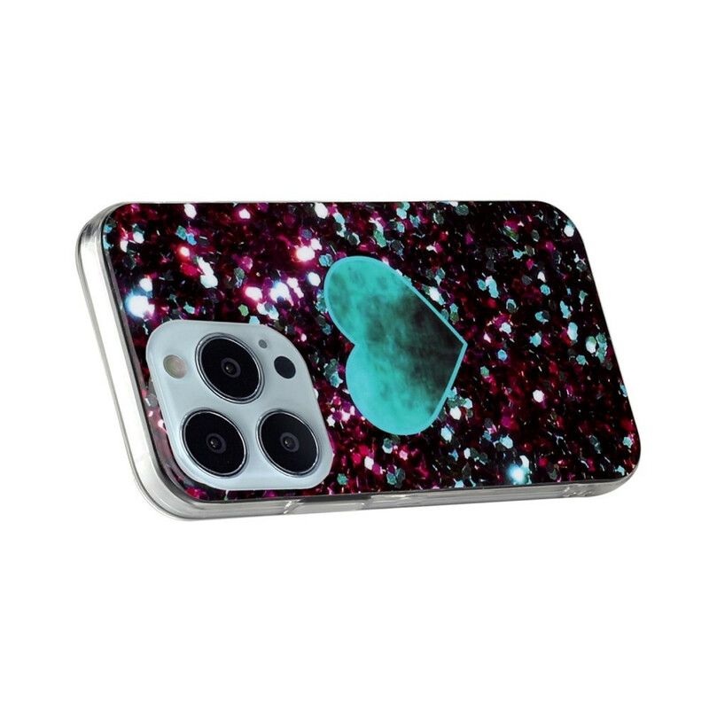 Kuori iPhone 13 Pro Glitter Marble