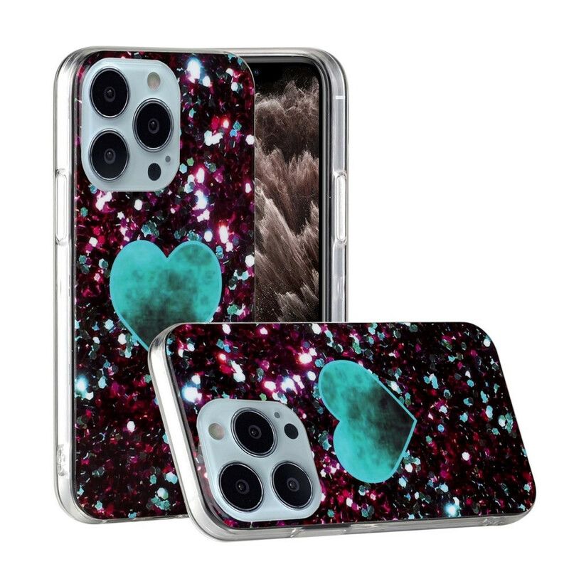 Kuori iPhone 13 Pro Glitter Marble