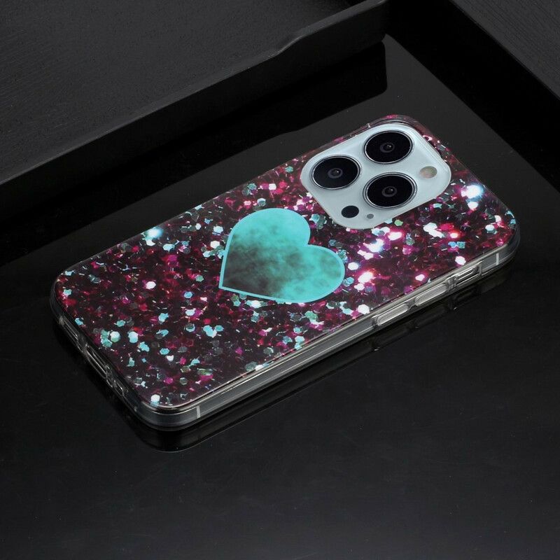 Kuori iPhone 13 Pro Glitter Marble