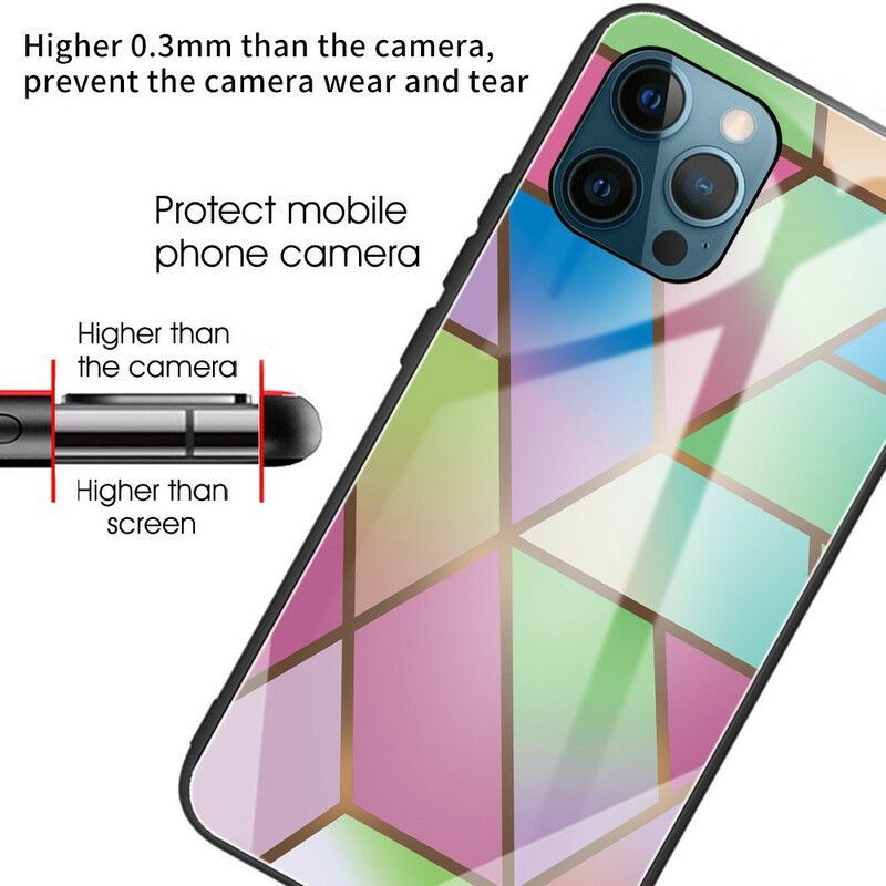 Kuori iPhone 13 Pro Karkaistu Lasimarmorigeometria