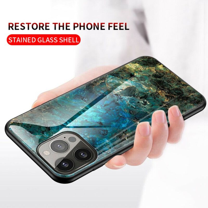 Kuori iPhone 13 Pro Marble Colors Tempered Glass Suojakuori