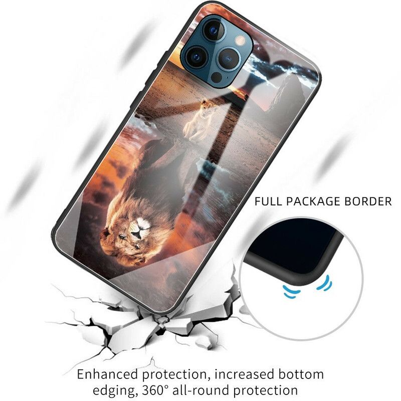 Kuori iPhone 13 Pro Tempered Glass Lion Cub Dream Suojakuori