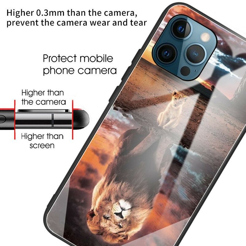 Kuori iPhone 13 Pro Tempered Glass Lion Cub Dream Suojakuori