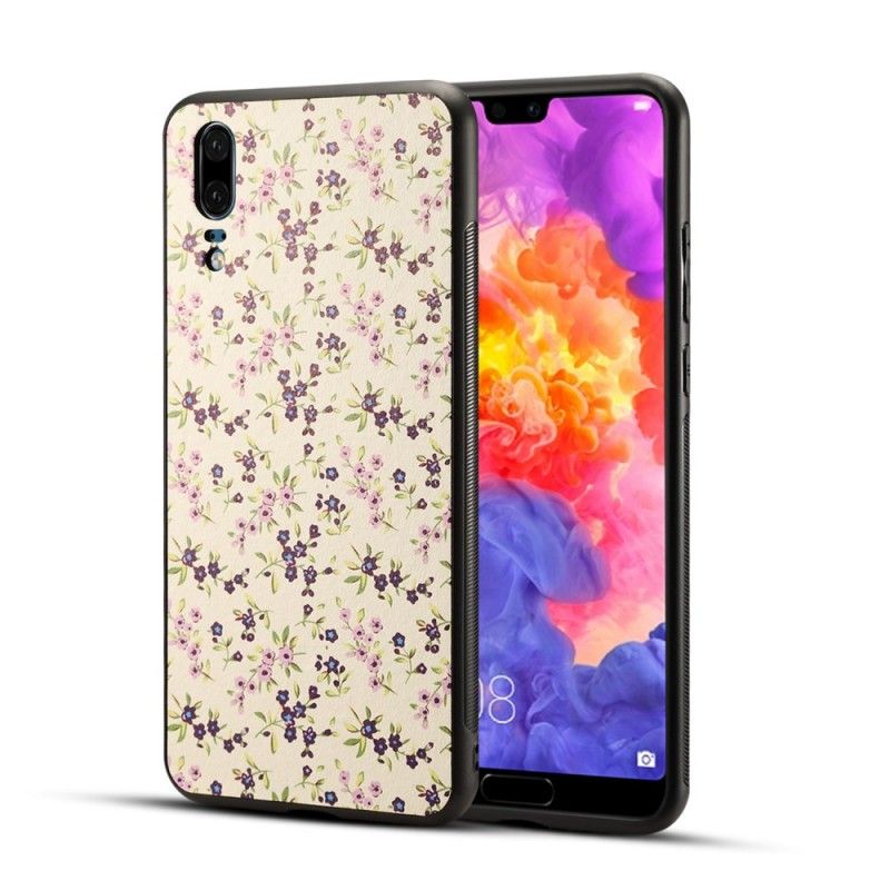 Case Kuoret Huawei P20 Violetti Magenta Puhelinkuoret Keinonahkaa Vapauden Kukat