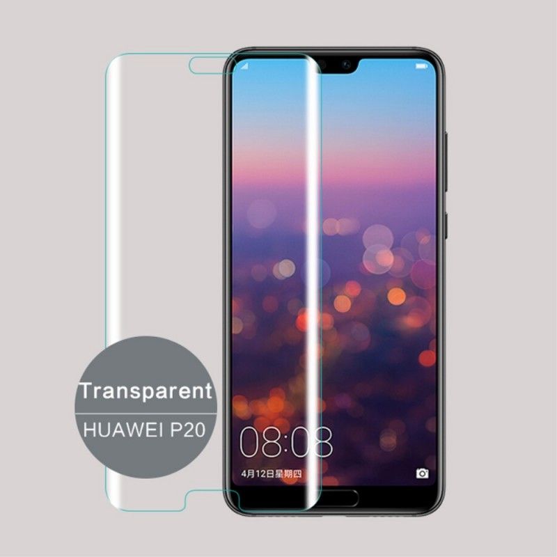 Kaareva Karkaistu Lasisuoja Huawei P20 Läpinäkyvä Musta Mofi