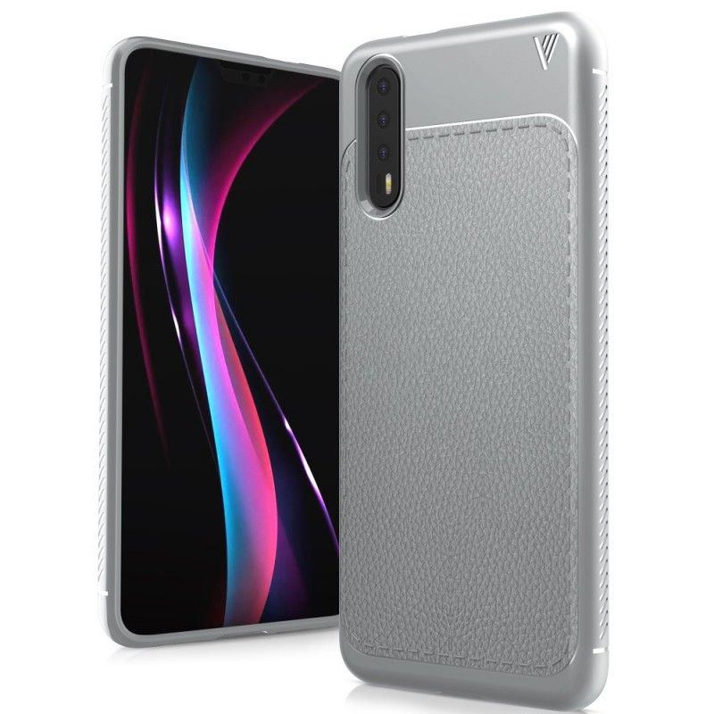 Kuori Huawei P20 Harmaa Ensiluokkainen Nahkaefekti